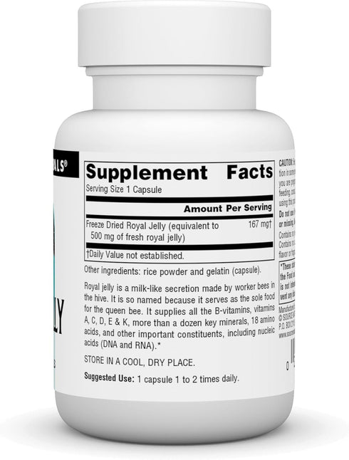 Source Naturals Royal Jelly, 500mg, 60 Capsules