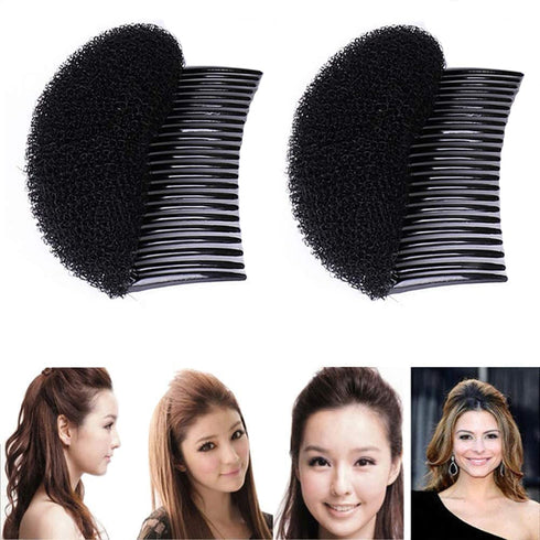Pack of 2 Hair Styling Clip Stick Bun Maker Braid Tool - Charming Bump It Up Volume Inserts Do Beehive Hair Styler