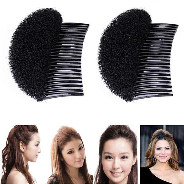 Pack of 2 Hair Styling Clip Stick Bun Maker Braid Tool - Charming Bump It Up Volume Inserts Do Beehive Hair Styler