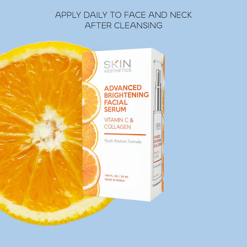 Vitamin C Serum with Collagen (1.69 oz) - Dermatologist Tested Korean Skin Care for Dark Spots and Brightening