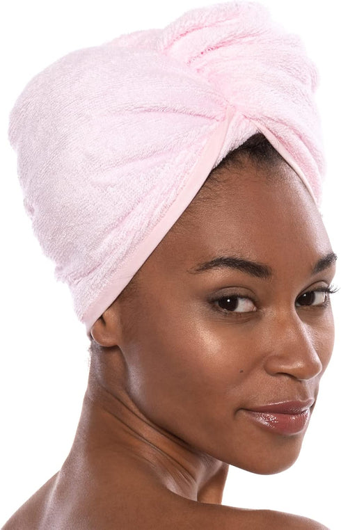 Texere Hair Towel, Women's Viscose from Bamboo and Cotton Terry, Lightweight, Absorbent, Fast Drying, Anti Frizz, Anti