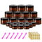 4oz Amber Plastic Jars with Lids, 24 Set of 4 oz Containers + 20g Sample Containers, Airtight for Lip Scrub, Body