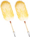 Lambs Wool Duster 20 Inch Handheld Wooden Duster for Cleaning Window Blinds, Computer, Furniture (2PCS)