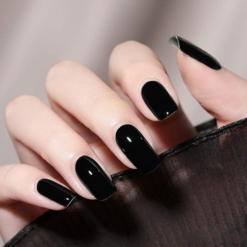 VENALISA 15ml Black Gel Nail Polish, Soak Off UV LED Nail Gel for Nail Art Starter Manicure DIY at Home