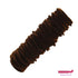 Kenz Laurenz 100 Hair Elastics, No Crease Ouchless Ponytail Holders, 4mm, Brown