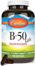 Carlson B-50 Gels, Vitamin B Complex for Energy Production, Cellular Support, Optimal Wellness, 100 Softgels