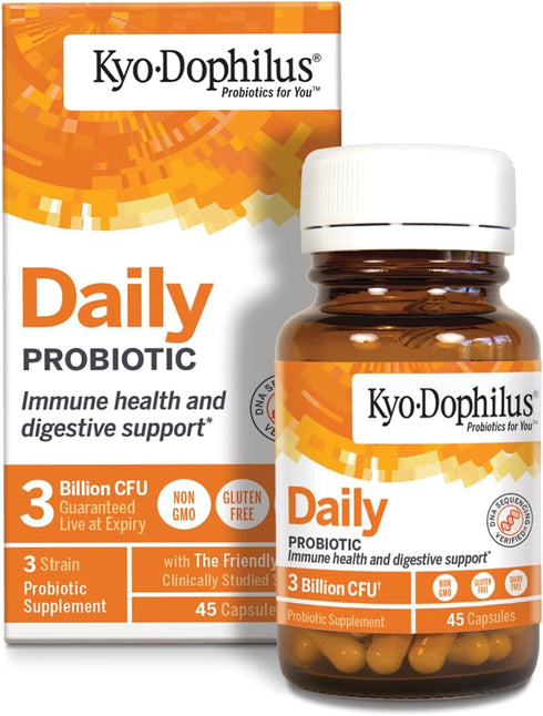 Kyo-Dophilus Daily Probiotic, 45 Capsules, Immune & Digestive Support (Packaging may vary)