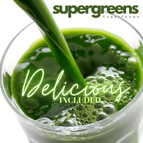 Super Greens Powder with 24+ Superfoods - Supports Immunity & Energy Levels, Apple Cinnamon Flavor