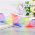 Rainbow Sheer Organza Chiffon Ribbon, 50 Yards (1 Inch) for Gift Wrapping, Crafts & Party Decoration