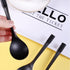 Plastic Dessert Spoons, Disposable Heavy Duty Black Spoons for Party, Office, Restaurants, 100 Pieces