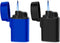 Navpeak Mini Torch Lighter, Windproof Jet Flame Butane Pocket Refillable for Camping, Pack 2, Black+Blue