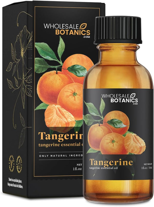 Tangerine Essential Oil by Wholesale Botanics - 100% Undiluted Essential Oil for Aromatherapy, Soaps & Candles (1 Fl Oz)