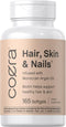Hair, Skin and Nails Vitamins | 165 Softgels | Non-GMO & Gluten Free Supplement with Biotin, Collagen & Moroccan Argan