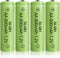 JINTION Solar Rechargeable Ni-MH AA Batteries, 800 mAh, 4 Pack