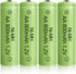 JINTION Solar Rechargeable Ni-MH AA Batteries, 800 mAh, 4 Pack