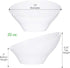 PLASTICPRO Disposable Angled Plastic Bowls Round Medium Serving Bowl, Elegant for Party's, Snack, or Salad Bowl, White, Pack of 4 by PLASTICPRO