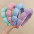 Spa Headbands for Washing Face or Makeup, Puffy Terry Cloth Hairband for Women, Skin Care Accessories (Blue)