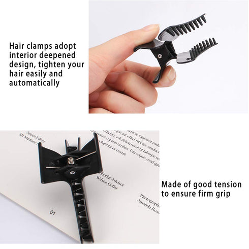 Ondder Black Butterfly Hair Clips for Pro Salon Styling, Cutting, Coloring Hair Accessories