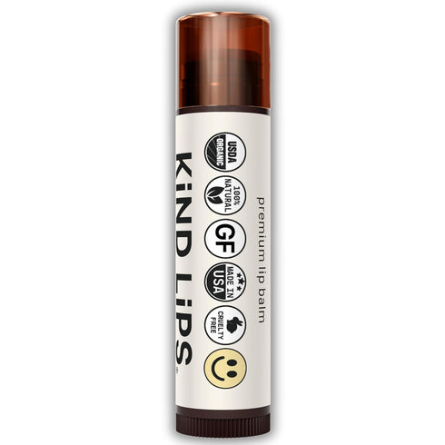 Kind Lips Vanilla Lemon Lip Balm 5-Pack - USDA Organic, Natural Chapstick Alternative for Dry Lips, Gluten-Free
