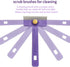 Oiyaku Lightweight Scraper Cleaning Brush with Hard Bristles and Built-in Garbage Holder, Multi-Surface Cleaner