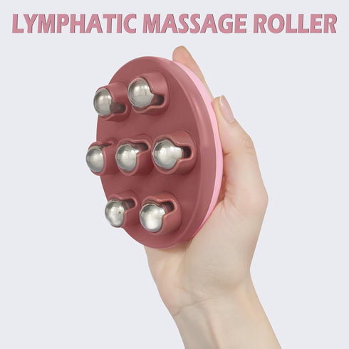 iunxkmi Lymphatic Massage Roller for Cellulite Remover Body Sculpting - Handheld Cellulite Massage Tool for Body Bloat