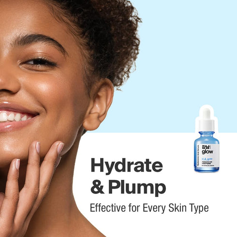 Hyaluronic Acid Serum - Korean Skin Care Hydrating Face Serum with Vitamin B5 & Vegan Collagen, 1.01 fl oz