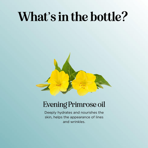 Pure Evening Primrose Oil for Skin, Cold Pressed Natural Face Moisturizer & Nourishing Hair Oil