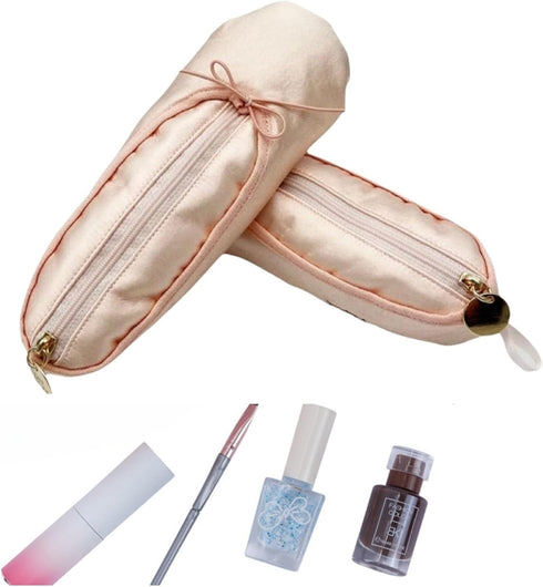 Ballet Dance Shoe Makeup Bag for Little Girls, Ballerina Slipper Pouch, Ballet Gifts in Pink (2)
