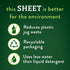 Biokleen Laundry Detergent Sheets, Free & Clear, Hypoallergenic Enzymatic Cleaning, 50 Sheets, 100 Loads