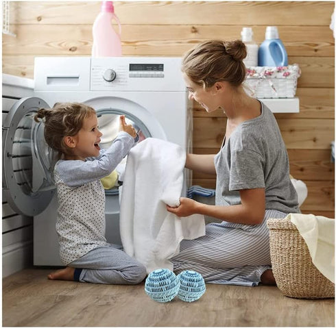 2pcs Laundry Ball, Natural Non-Chemical Detergent Laundry Balls, Eco-Friendly Wash Ball for 2000 Washings