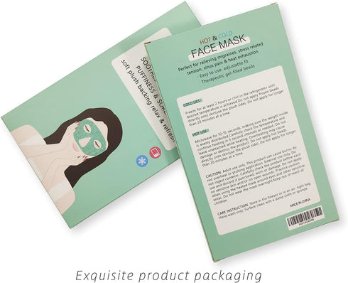 Ice Face/Eye Mask for Women and Men, Heated Warm Cooling Reusable Gel Beads Mask for Facial Pain Relief