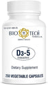 Bio-Tech Pharmacal Vitamin D3 (D3-5 5k IU), 250 Veg Count