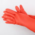 Household Rubber Latex Cleaning Gloves - Long Reusable Kitchen Natural Rubber Wash Gloves
