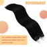 YoungSee Micro Bead Hair Extensions, Real Human Hair Black Microlink Extensions, Jet Black Micro Ring, 16 Inch, 50s/50g