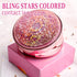 Contact Lens Case, Bling Stars Cute Contact Lenses Holder Travel Kit with Remover Tool Tweezers Solution Bottle Mirror Portable Contacts Storage Container for Women Girl (Pink)