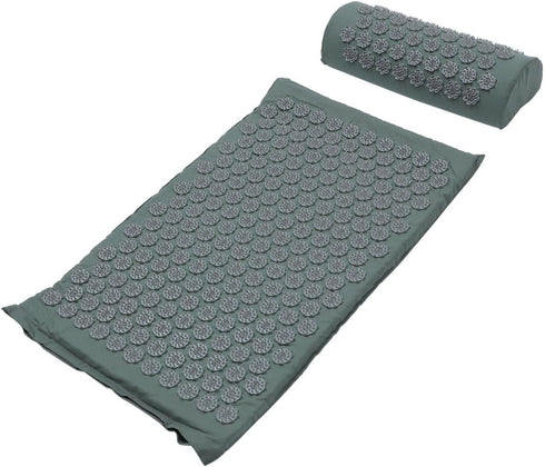 Set 2pcs Acupoint Massage Mat Pillow with Carry Bag Body Massaging Mat for Relaxation Acupuncture Therapy for Back