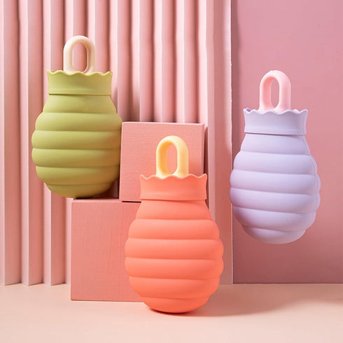 RLPPBMD Tummy Hot Water Bottle Silicone Hot Water Bag Hot Compress Warmer Water Filling Type Water Warmer Bag Compact