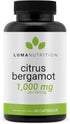 Luma Nutrition Citrus Bergamot 1000mg Supplement, Made in The USA, Veteran Owned, 60 Capsules