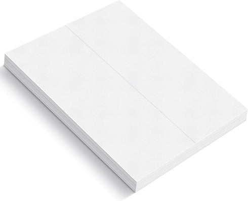 Reskid 100-Pack 8.5x11 4.25x11 110lb (4.25x11, inches) Of Heavyweight White Blank Cards - Scored To Greeting Cards