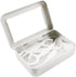 2Pack Portable Dental Floss Case with Transparent Window, Reusable Floss Holder for Travel (Silver)