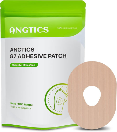 Dexcom G7 Adhesive Patches Waterproof, 30 Pack Beige Overpatch for Dexcom G7, Premium Transparent Overlay Patches,