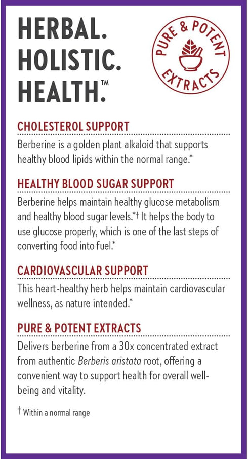 New Chapter Berberine Supplement, 1000 mg, 30x Concentrated Extract for Metabolic and Heart Health, 60 Count