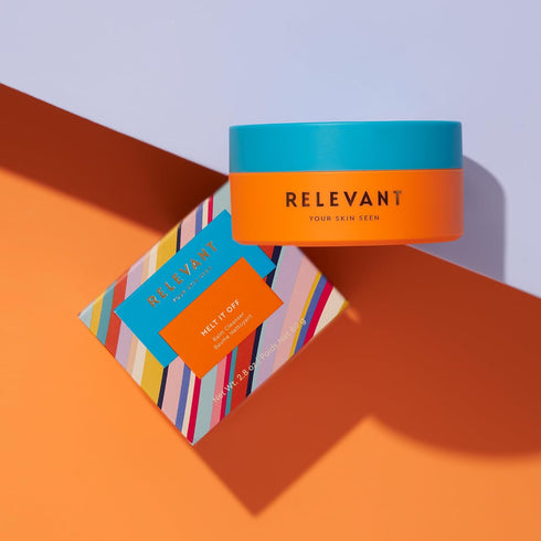 RELEVANT Melt-It-Off Cleansing Balm - Hydrating Makeup Remover Balm for Waterproof Makeup, Anti-Aging Plant-based