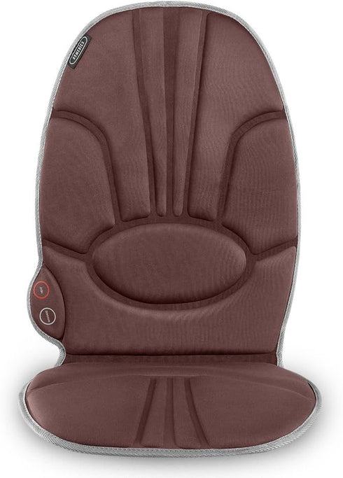 Homedics Portable Back Massage Cushion, Heated Vibrating Pad, Multi-Speed, Soft Fabric, Lumbar