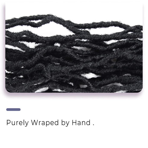 Niseyo Faux Locs Crochet Hair 14 Inch - 6 Packs Short Pre Looped Synthetic Hair Extensions (Jet Black)