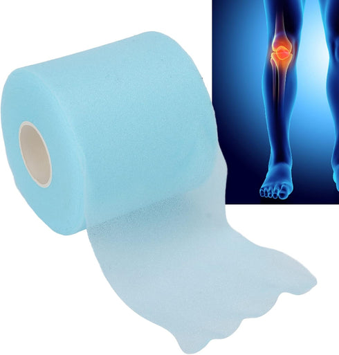 Foam Underwrap Sports Wrap, Blue Athletic Tape for Elbow, Knees, Ankles, Pre Wrap Tapes, Corrective Supplies