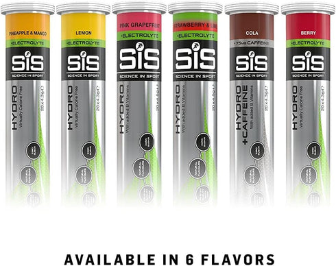 Science in Sport SIS Electrolyte Tablets - 20 Tablets - Low Sugar Hydrating Effervescent Drink