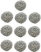 10 Packs Stainless Steel Sponge Scrubber Set, Metal Scouring Pad for Cookware Cleaning
