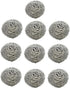 10 Packs Stainless Steel Sponge Scrubber Set, Metal Scouring Pad for Cookware Cleaning
