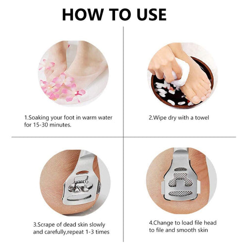 Wytino Foot Rasp - Pedicure Foot File, Callus Remover for Feet, Foot Scrubber with Blade Package